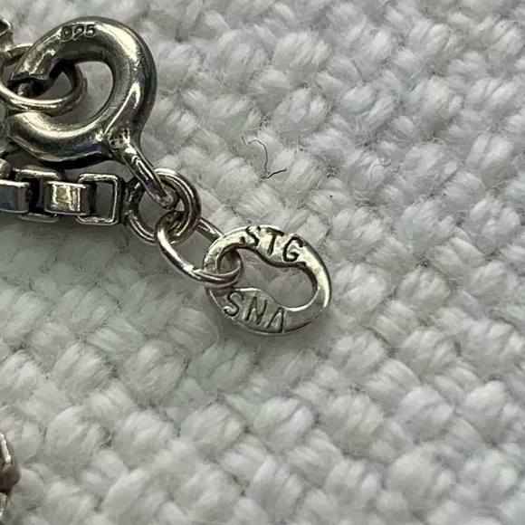 Sterling Silver STG Necklace Chain Abalone Shell Pendant Aurora - Picture 4 of 7